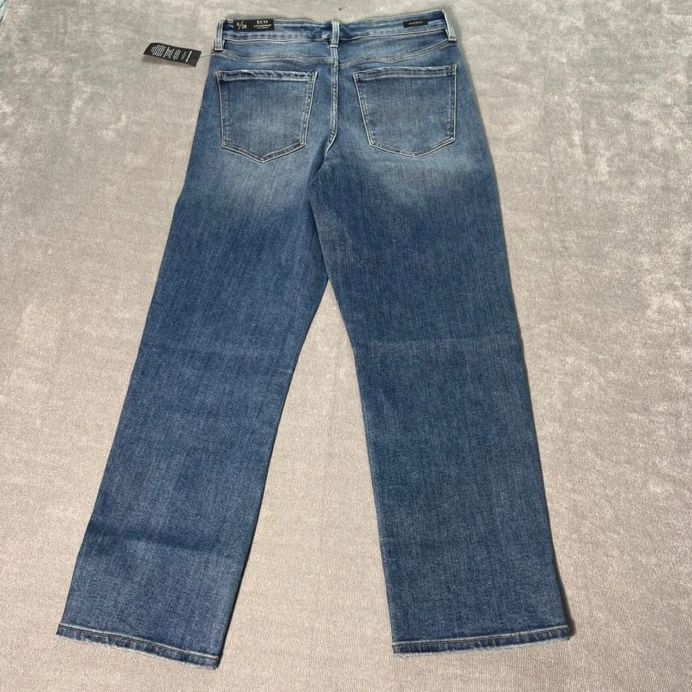 Liverpool Los‎ Angeles Kennedy Crop Straight Jeans Blue Denim Size 6/28 NEW